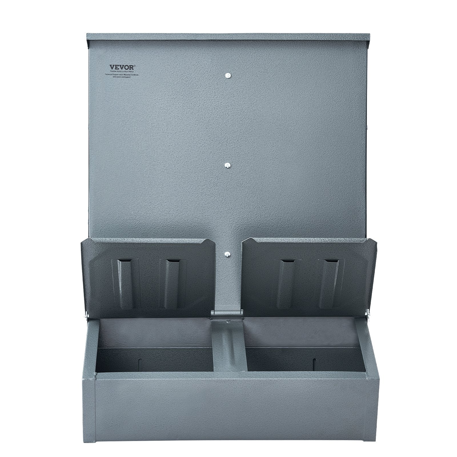 Hog Feeder 3.7 Bushel Metal Double Door Pig Feeder Feeding up to 8 Hogs