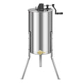 Honey Extractor, 2 Frame Manual Honey Spinner with Transparent Lid, Stainless Steel Honeycomb Drum Spinner with Height Adjustable Stand, Honeycomb Extraction Centrifuge Equipment for Beekeeping