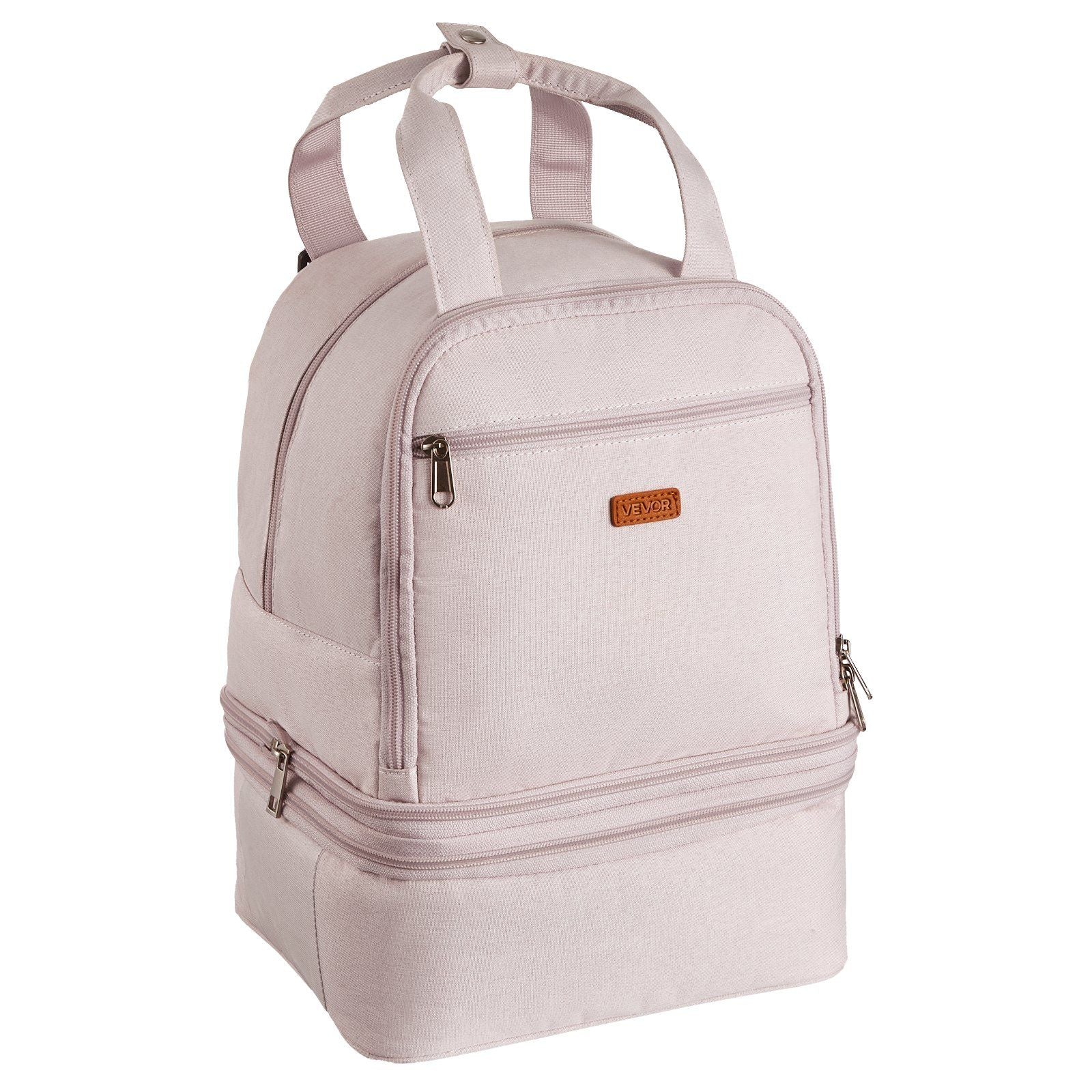 Breast Pump Backpack, Breast Feeding Bag with Ice Pack, Fits for S1/S2, Pumping Accessories & Breastmilk Storage, Portable Pump Carrying Case for Work, Travel and Family Use, Light Pink