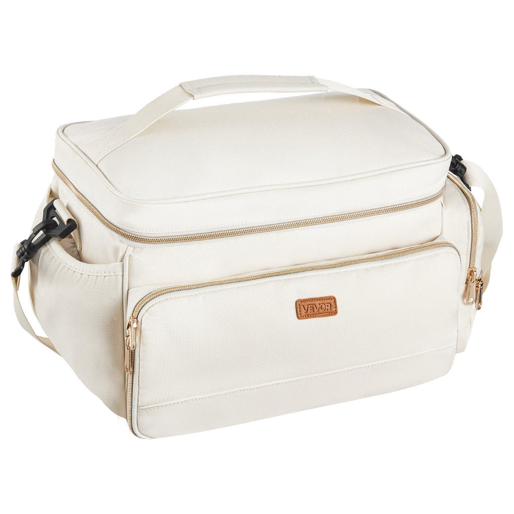 Breast Pump Bag, Breast Feeding Bag with Waterproof Mat, Fits for S1/S2, Pumping Accessories & Breastmilk Storage, Portable Pump Carrying Case for Work, Travel and Family Use, Beige