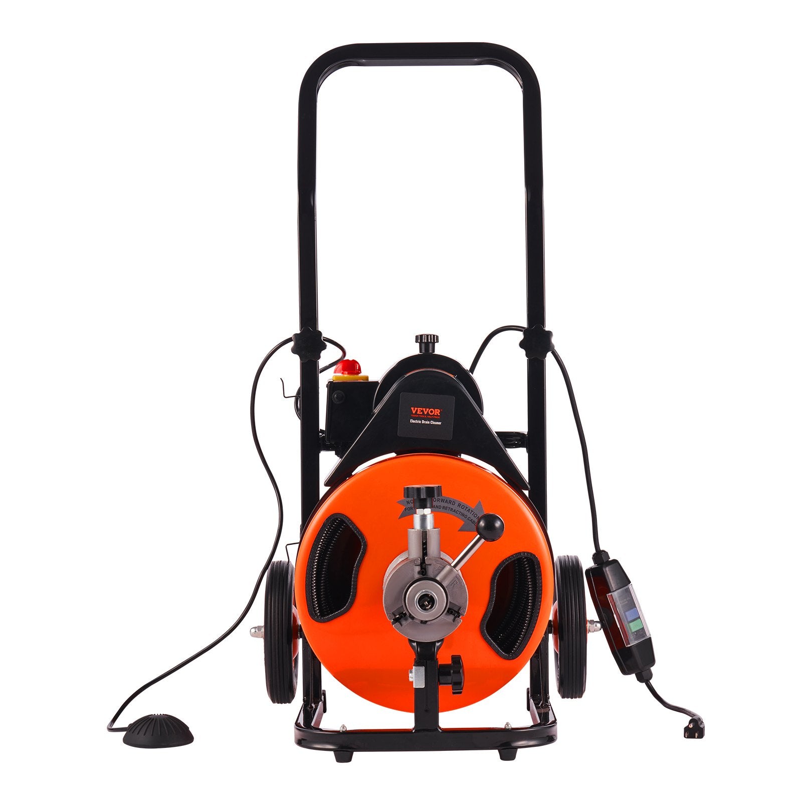 Drain Cleaner Machine Electric Drain Auger 100 FT x 3/8 In Auto Feed