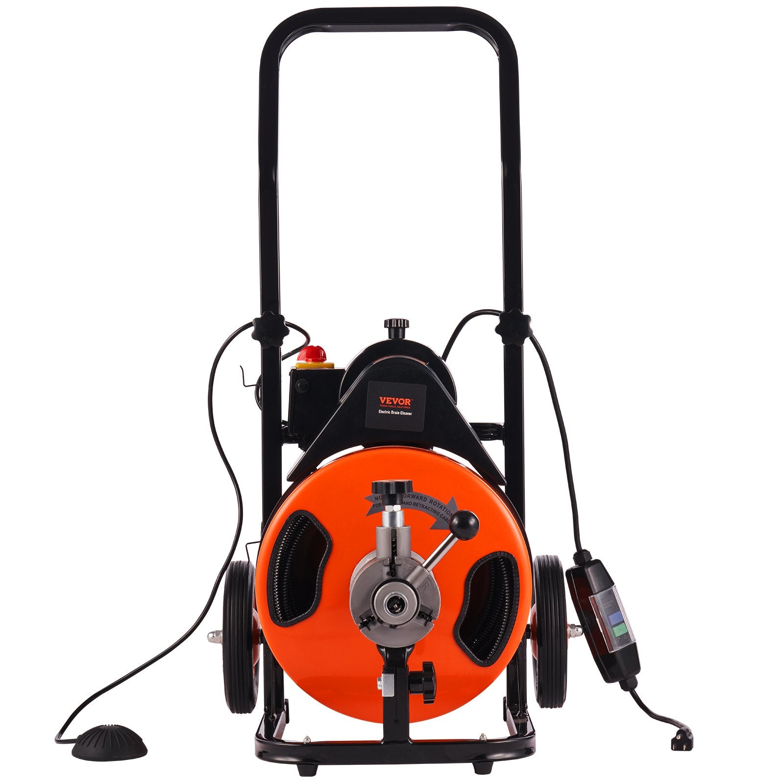 Drain Cleaner Machine Electric Drain Auger 100 FT x 3/8 In Auto Feed