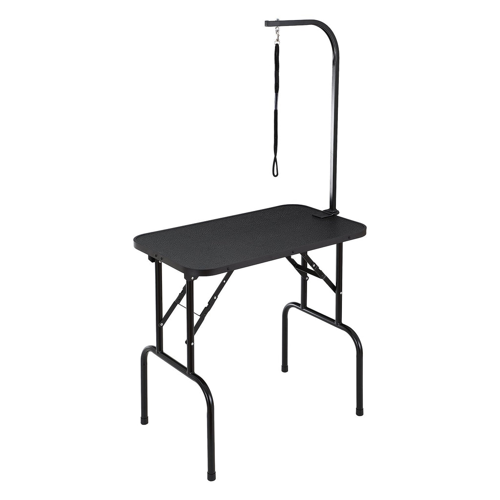 Pet Grooming Table Arm with Clamp, 808 x 460 mm Dog Grooming Station, Foldable Pets Grooming Stand for Medium and Small Dogs, Free No Sit Haunch Holder with Grooming Loop, Bearing 99.8kg