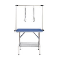 Pet Grooming Table Two Arms with Clamp, 915 x 610mm Dog Grooming Station, Foldable Pets Grooming Stand for Medium and Small Dogs, Free Two No Sit Haunch Holder with Grooming Loop, Bearing 150kg